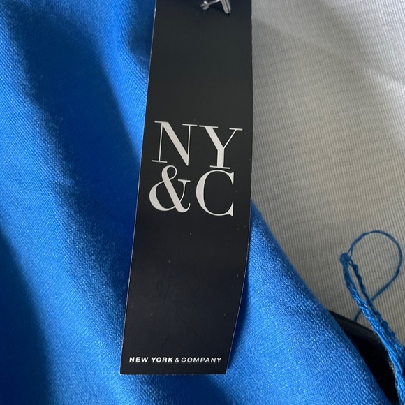 New York & Company Tall V-Neck Belted Flare Dress Super-flex Sz L/Petite - Picture 15 of 16